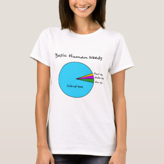Funny Basic Human Needs (90% Internet) T-Shirt