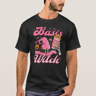 Funny Basic Witch Halloween Hat Witch Coffee Fall T-Shirt