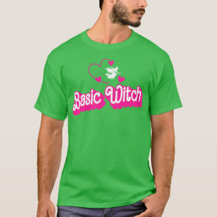 Funny Basic Witch Lazy Costume Girls Women Funny H T-Shirt