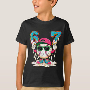 Funny Basketball 6 67 Six 7 Ice Cream Seven Drip T-Shirt