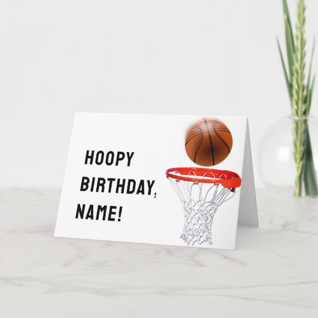 Funny Basketball Birthday Card (Front)