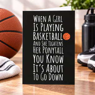 Funny Basketball Cards For Her Teen Girls Women