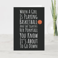 Funny Basketball Cards For Her Teen Girls Women