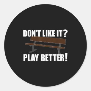 Funny Basketball Coach Gift Word Hard Motivational Classic Round Sticker
