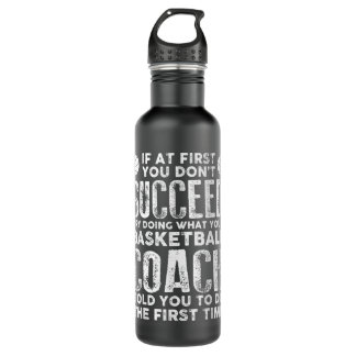 Funny Basketball Coaching Art For Men Women Basket 710 Ml Water Bottle