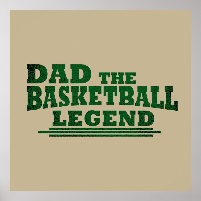 Funny basketball dad gift poster (Front)
