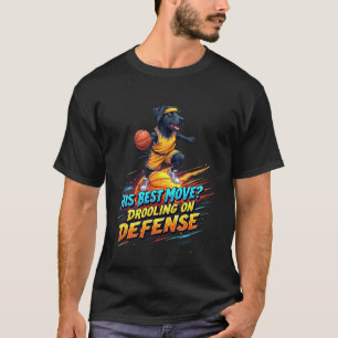 Funny Basketball Gift for Black Labrador Dog Lover T-Shirt