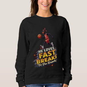 Funny Basketball Gift for Doberman Pinscher Dog Lo Sweatshirt