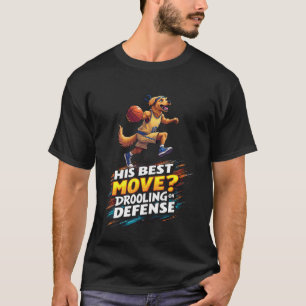 Funny Basketball Gift for Golden Retriever Dog Lov T-Shirt