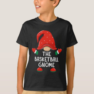 Funny Basketball Gnome Christmas Matching Family B T-Shirt