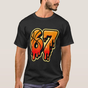 Funny Basketball Ice Cream Drip 67 T-Shirt