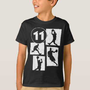 Funny Basketball Old 11th 11 Years Player Basketba T-Shirt