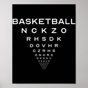 Funny Basketball Opticians Board Joke Premium  Poster