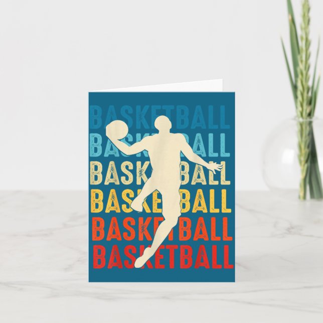 Funny Basketball Player Coach Fan Basket Card (Front)