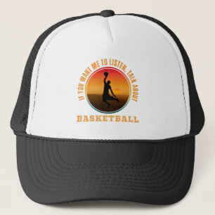 Funny Basketball Saying Vintage Silhouette Player Trucker Hat