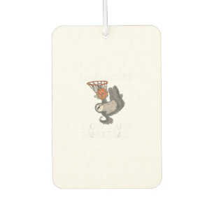Funny Basketball Sloth Gift Cute Sloth T-Shirt Car Air Freshener