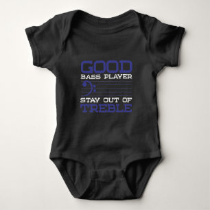 Funny Bass Clef Pun Treble Musician Bassist Baby Bodysuit