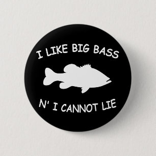 Funny Bass Fishing 6 Cm Round Badge