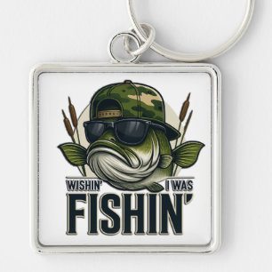 Funny Bass Fishing  Key Ring