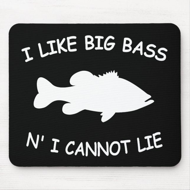 Funny Bass Fishing Mouse Pad (Front)
