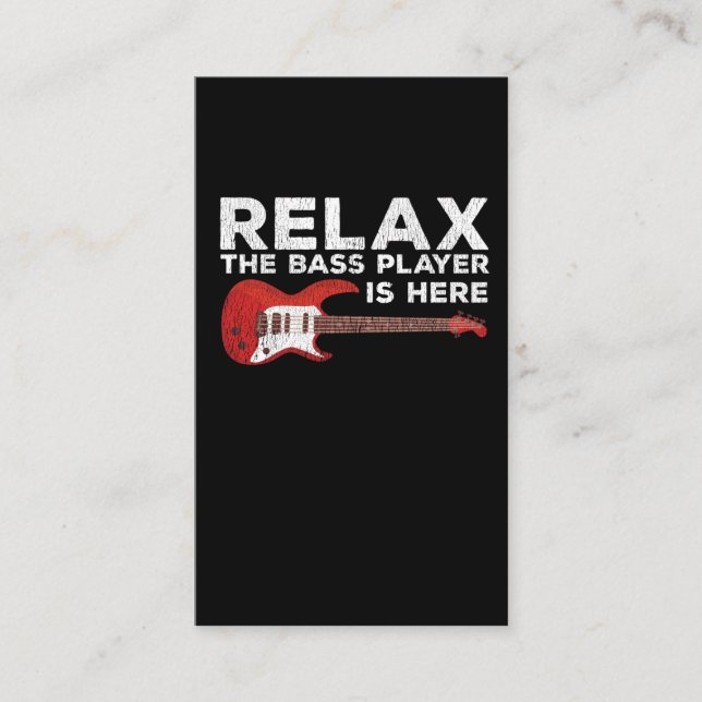 Funny Bass Player Quote Bassists Musician Business Card (Front)