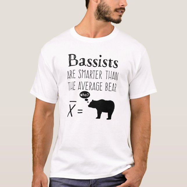Funny Bass T-shirt - Average Bear (Front)