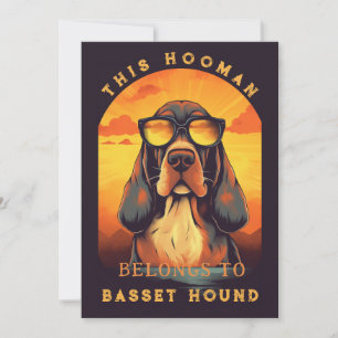 Funny Basset Hound Dog Parent Personalised Announcement