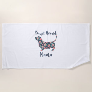 Funny Basset Hound Gifts Basset Hound Mum Shirt fo Beach Towel