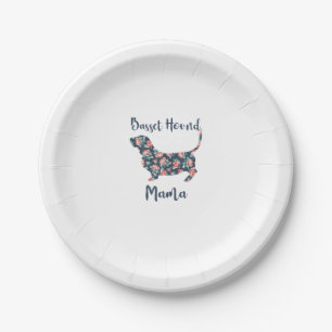 Funny Basset Hound Gifts Basset Hound Mum Shirt fo Paper Plate