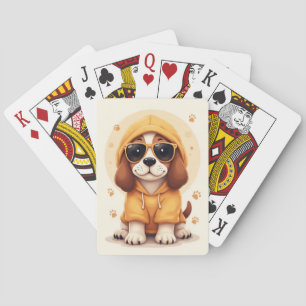 Funny Basset Hound Kawaii Dog Playing Cards