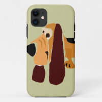 Funny Basset Hound Primitive Art