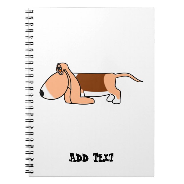 Funny Bassett hound car argon personalised Notebook (Front)