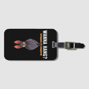 Funny Bat Design For Men Women Nocturnal Bird Bat Luggage Tag