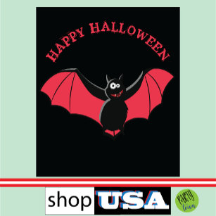 FUNNY BAT HALLOWEEN KID-FRIENDLY GREAT COLORFUL TAPESTRY