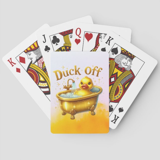 Funny Bath Duck Playing Cards (Back)