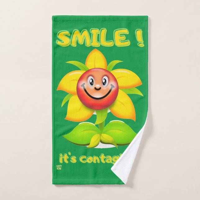 funny bath towel set  "SMILE" (Hand Towel)
