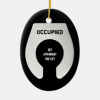 Funny Bathroom Door Hanger Crude 2 Sided