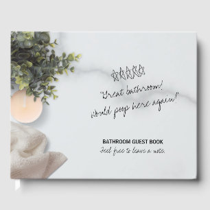 Funny Bathroom Humour 5-Star Review Bathroom Guest Book