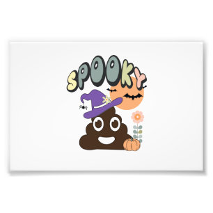 Funny Bathroom Humour Cute Retro Halloween Spooky Photo Print