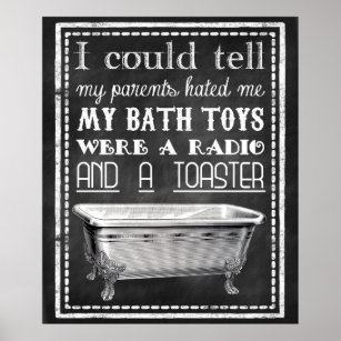 Funny Bathroom Poster