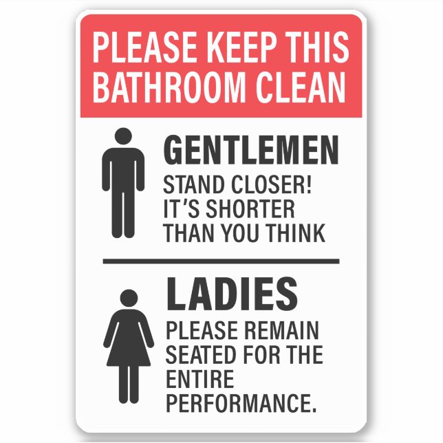 funny bathroom sign (Front)