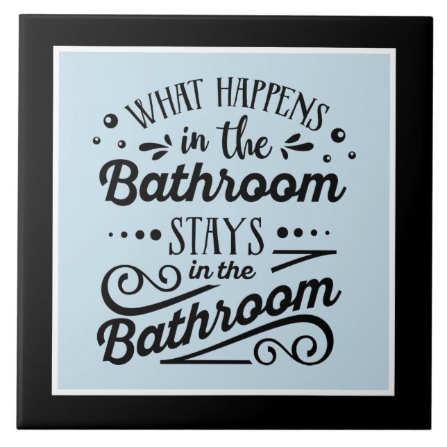 funny bathroom word art tile (Front)