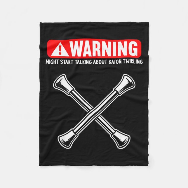 Funny Baton Twirling  Fleece Blanket (Front)