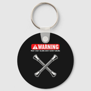 Funny Baton Twirling  Key Ring