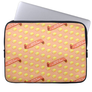 Funny Battenberg Heaven Is A Cake On Earth Pattern Laptop Sleeve