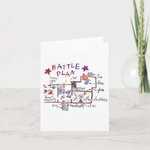 Funny Battle Plan Christmas Home Kids Hand Dawn Al Card