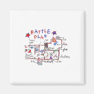 Funny Battle Plan Christmas Home Kids Hand Dawn Al Magnet