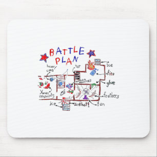 Funny Battle Plan Christmas Home Kids Hand Dawn Al Mouse Pad