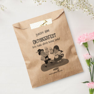 funny Bavarian Couple invite to Oktoberf Favour Fa Bags