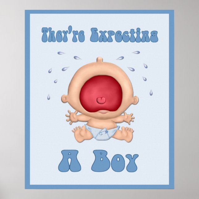 Funny Bawling Baby for Boy Poster (Front)